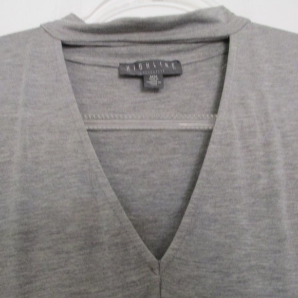 Highline Collective Gray Choker Cut-Out V Neck Sleeveless Top Size M - Picture 7 of 9